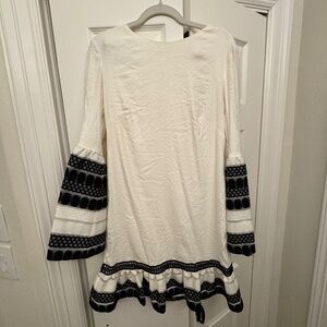 White Flare Sleeve Dress